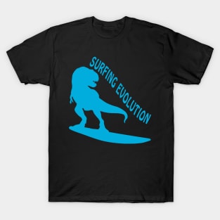 Surfing Evolution - Dinosaurs Born To Surf T-Shirt